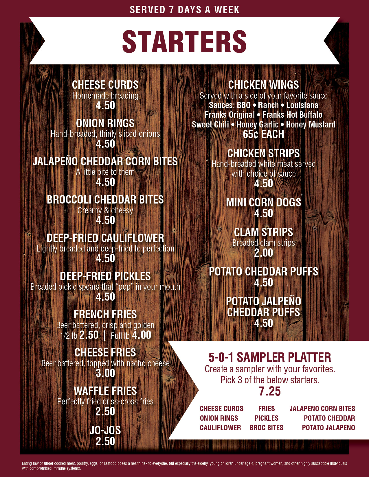 Restaurant Food Bar & Grill 501 Sports Bar Marshfield WI Five